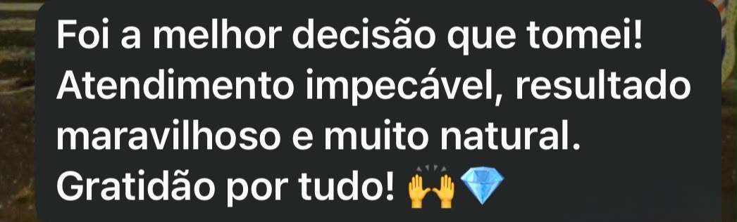 Print de depoimento de paciente da Clínica Faralhe